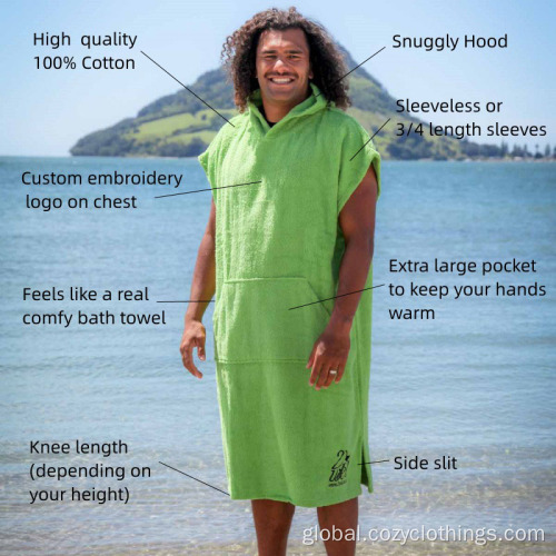 Surf Hooded Towel Poncho surf hooded towel poncho cotton beach poncho towel Manufactory